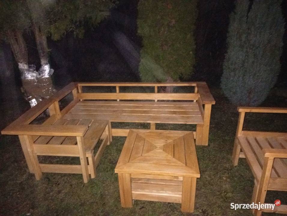 Meble ogrodowenarożnik tarasowy różne drewno Zestawy mebli ogrodowych Białystok