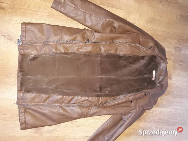 Ocieplany płaszcz eko skóra Rozmiar 38(M) Sosnowiec