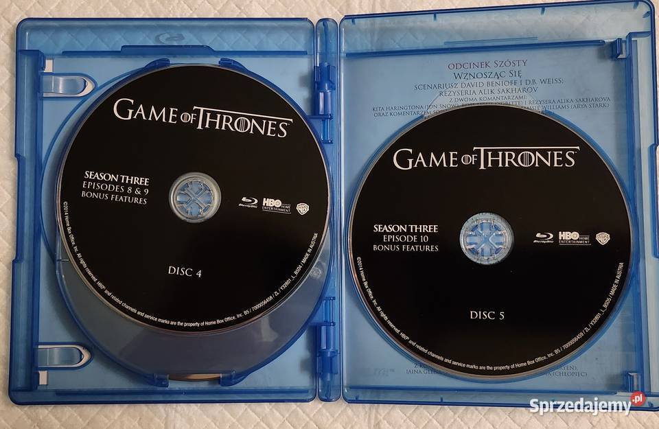 Gra o tron sezon 3 bluray 3 i więcej Warszawa