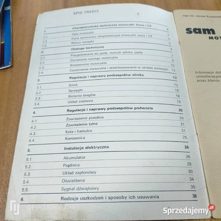 Instrukcja obsługi Jawa cz Łubno