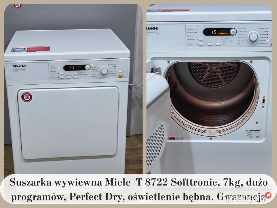 Suszarka wywiewna Miele T 8722 Softtronic 7 wolnostojące Wrocław sprzedam