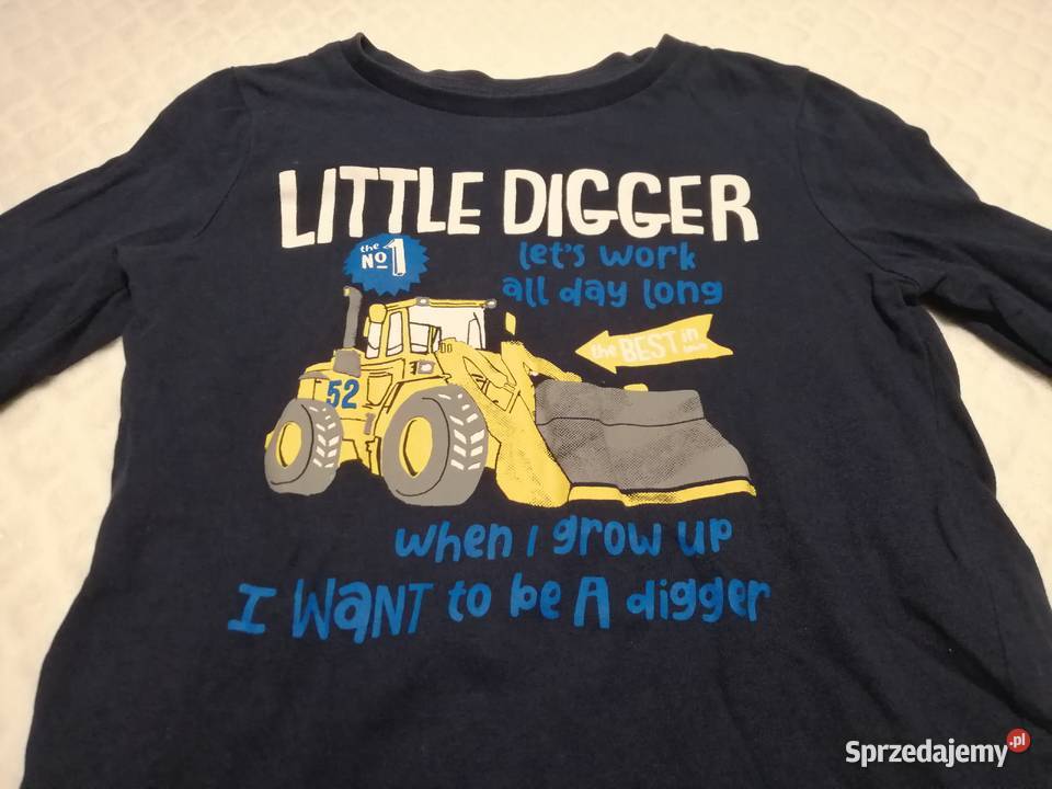 Koszulka chłopięca długi rękaw 98 Koparka Odzież Czeladź