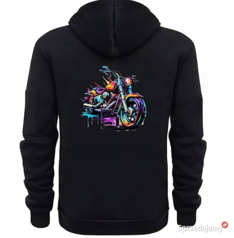 Bluza motocyklowaz kapturem z nadrukiem chopper