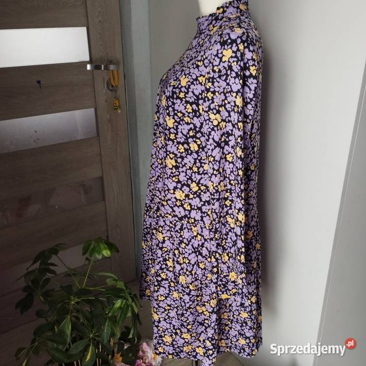 Fioletowa sukienka Pieces S nowa 100 wiskoza w fioletowy