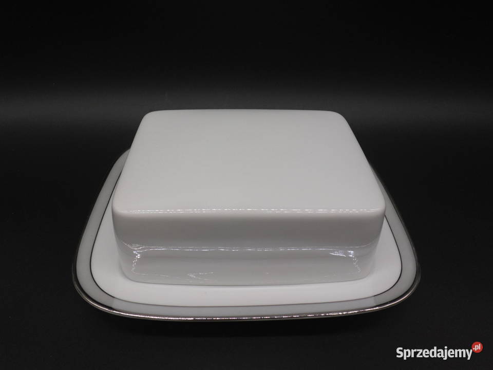 Porcelanowa Maselnica Rosenthal Niemcy Platynowy wielkopolskie