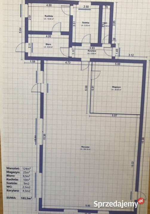 Lokal trasie E7 pod serwis usługi magazyn 183.5m2 mazowieckie Tarczyn