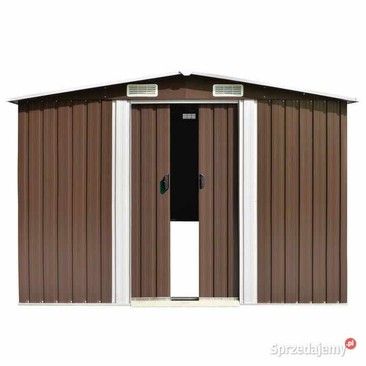 Szopa ogrodowa 257 x 392 x 181 metal brązowa Warszawa