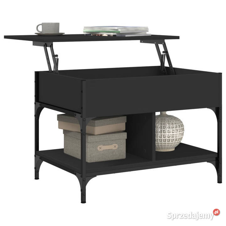 Stolik kawowy czarny 70x50x50 WM845361 Stoły
