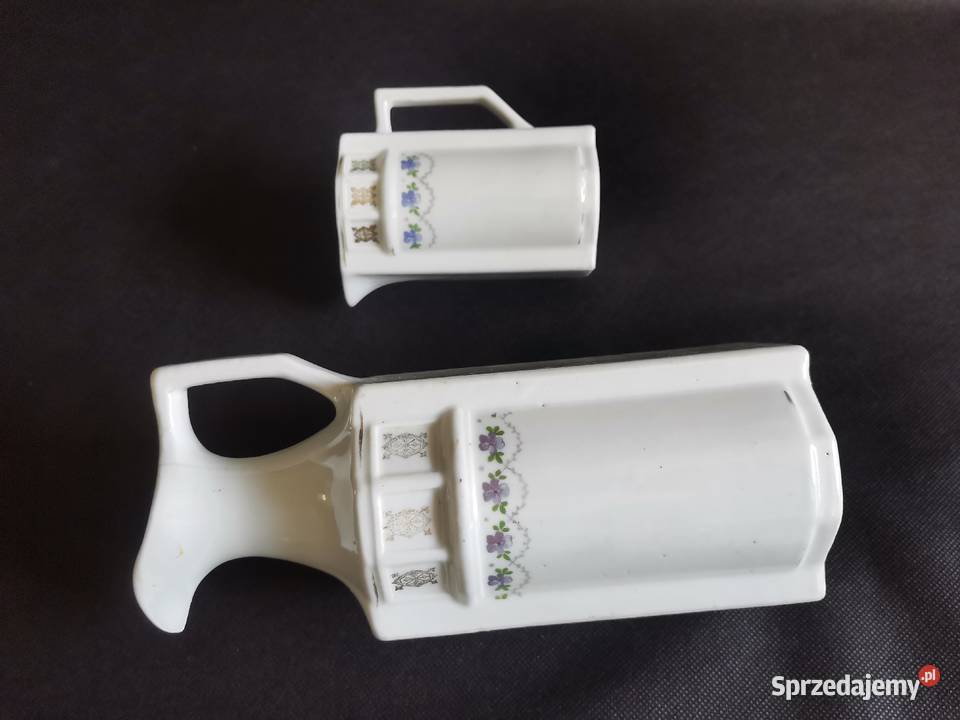 Stara przedwojenna porcelana 2 dzbanki Secesja Katowice