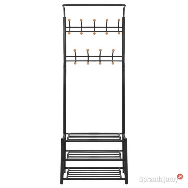 vidaXL Wieszak na ubrania z półkami na buty