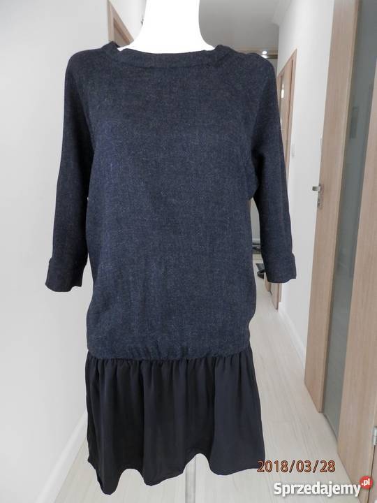 Sukienka Bershka Grafitowa Modne Plecy Nowa Łomża