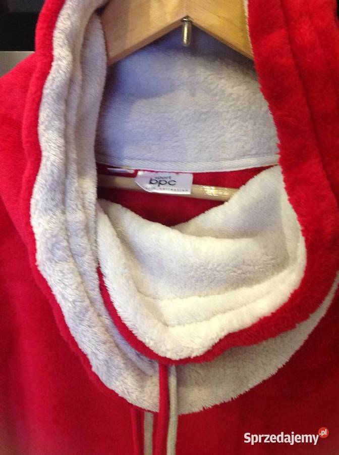 Gruba Bluza Welurowa Czerwona Damska bpc 86 Nowa Sól
