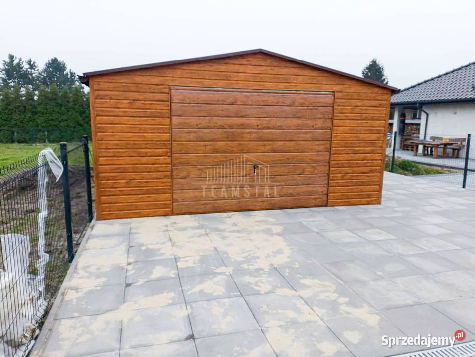 Garaż blaszany 6x6m Brama uchylna drzwi 2x okno zachodniopomorskie Nowogard
