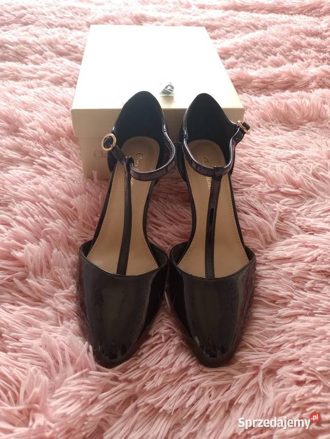 Nowe czółenka na obcasie Clara Barson czarny zachodniopomorskie Szczecin