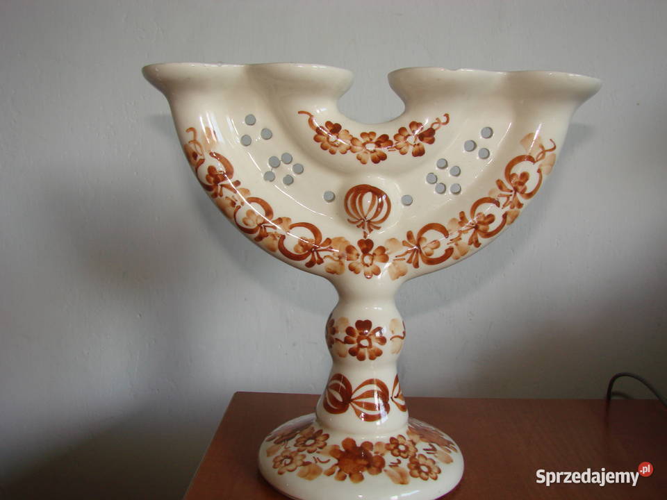 Włocławek fajansowy świecznik