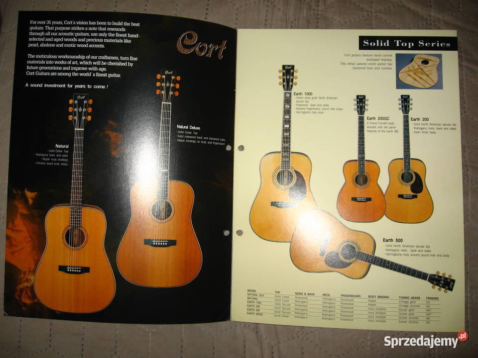 Cort Acoustic Guitars 1997 Catalog katalog gitar Kępice sprzedam