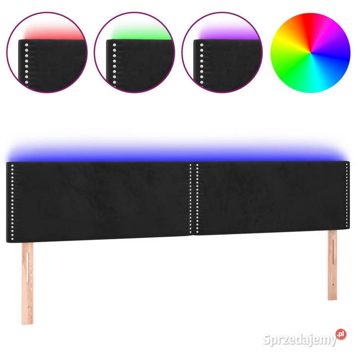 Zagłówek do łóżka z LED czarny 160x5x7888 Warszawa sprzedam