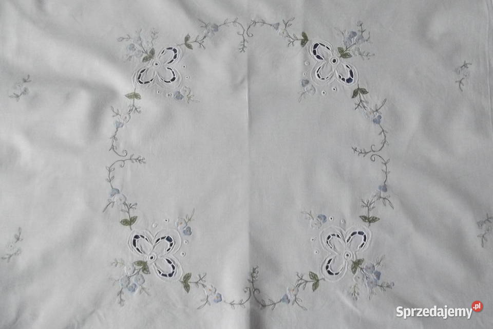 Mały obrusik niezapominajki haft 7678 m Piekary Śląskie