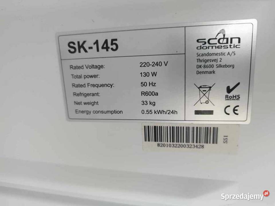 Szafa chłodnicza podblatowa Scandomestic Ostrów Wielkopolski