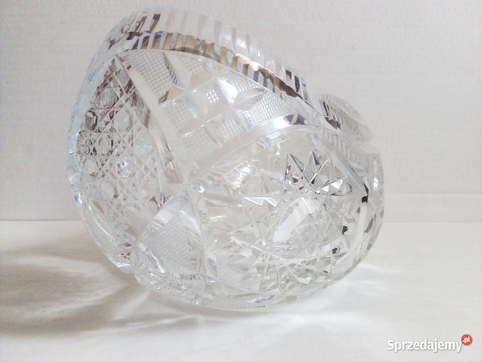 kryształowa żardiniera gondola vintage PRL śląskie