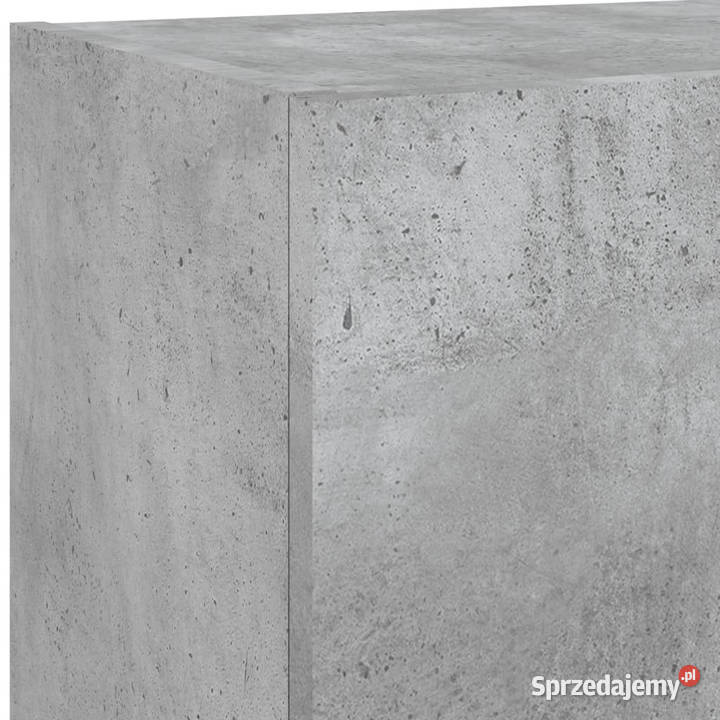 Szafka TV z LED szarość betonu 405x30x90