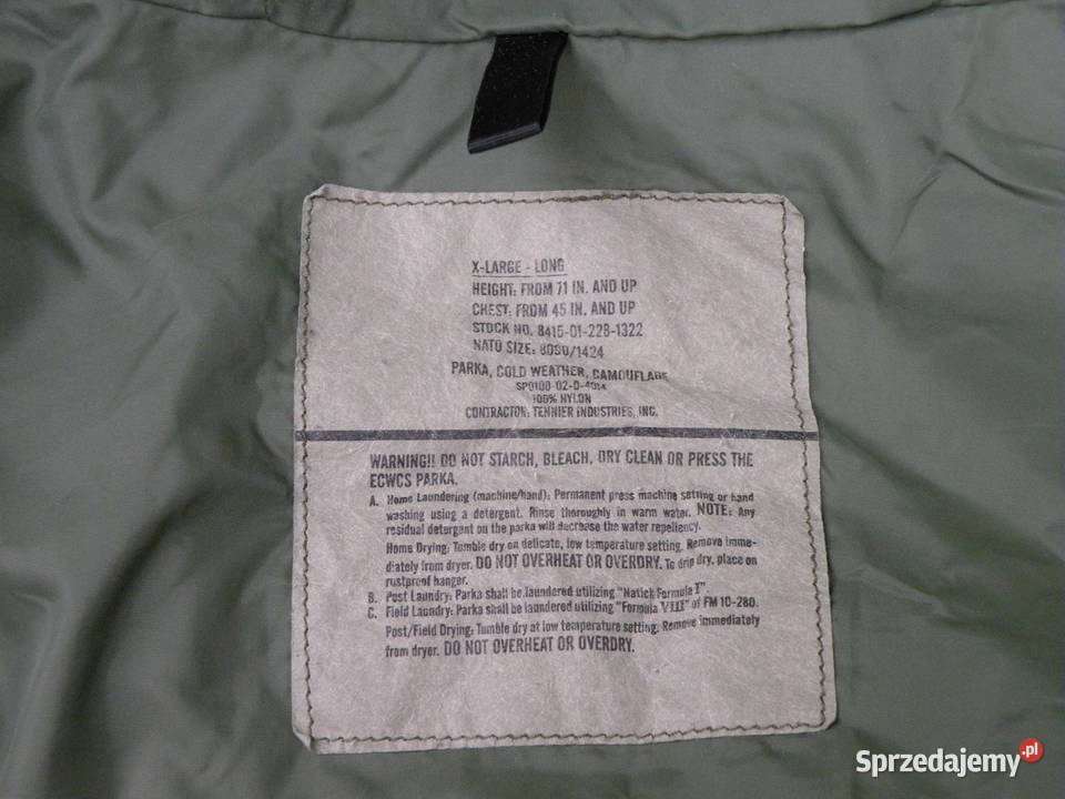 Parka goretex ECWCS woodland X large long