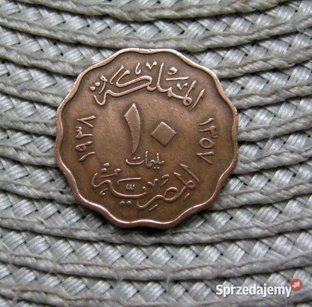 Egipt 10 Milimów 1938r wielkopolskie Kalisz
