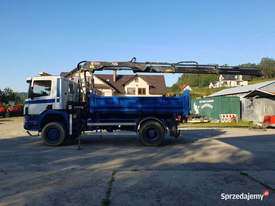 Scania P114C 340 4x4 HDS HIAB 122 Wywrotka Wywrotki Mszana Dolna sprzedam