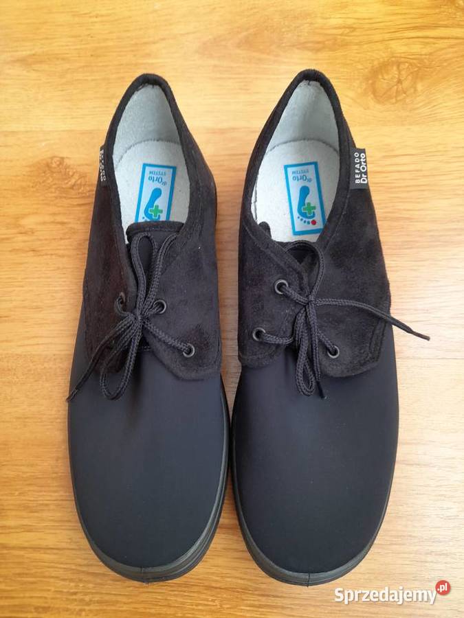 buty zdrowotne czarne drOrtoSystem 45 Półbuty Przemyśl