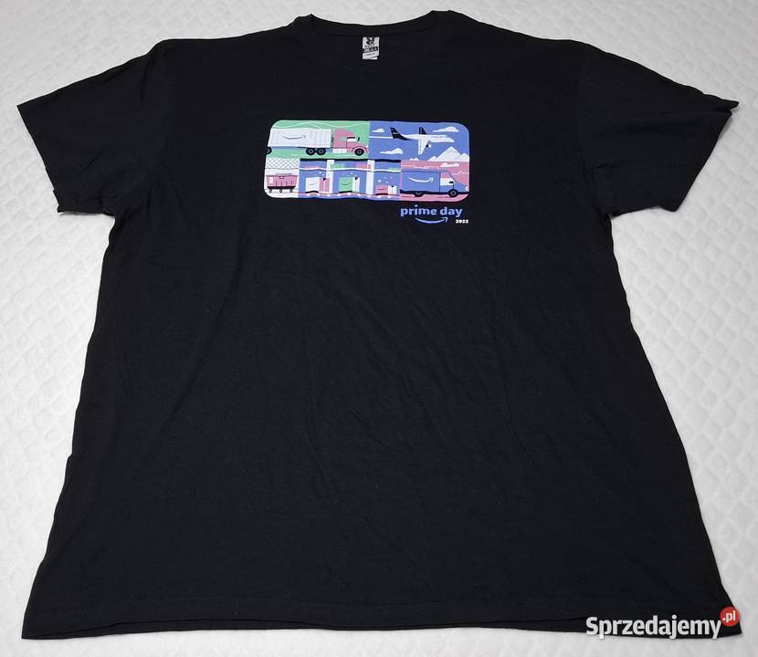 Koszulka krótki rękaw Tshirt czarna Amazon Roly Czeladź