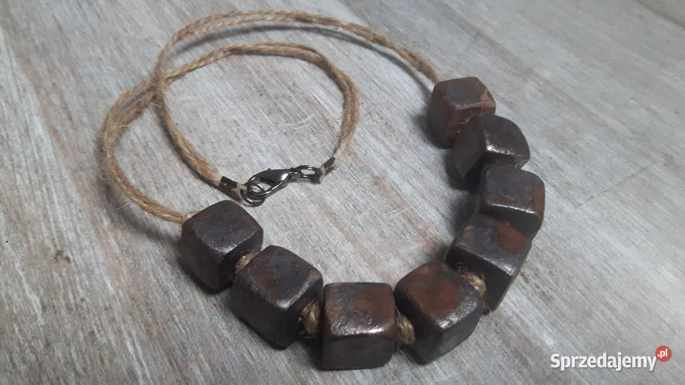 Naszyjnik ceramiczny ręcznie wykonany Otwock