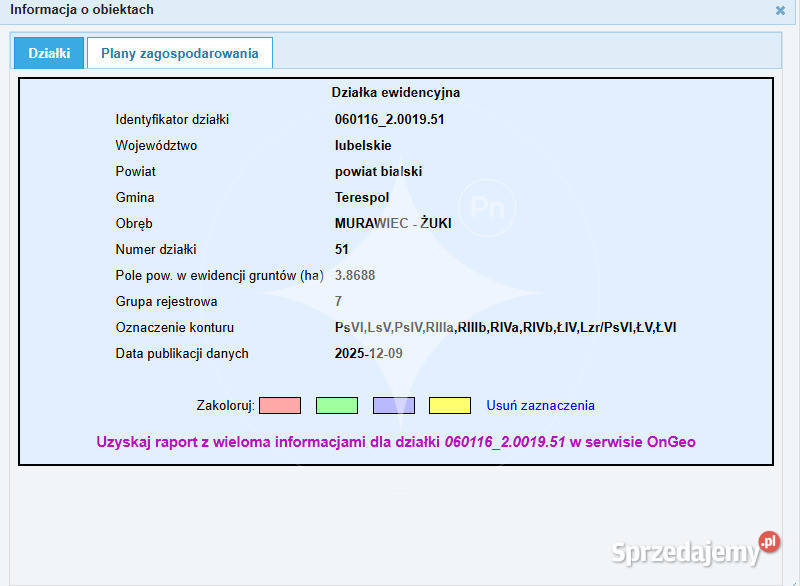 Ziemia rolna o pow 39 Ha w gminie Terespol 84m Sprzedaż
