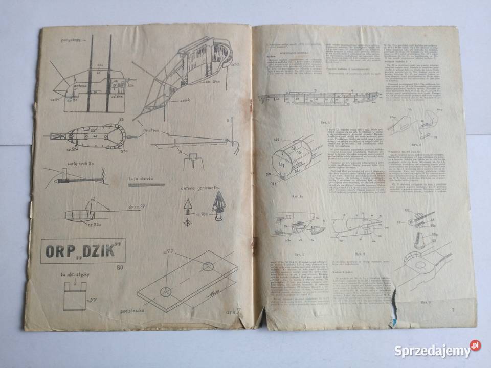 Mały Modelarz 51980 Okręt podwodny ORP Dzik Dąbrowa Górnicza