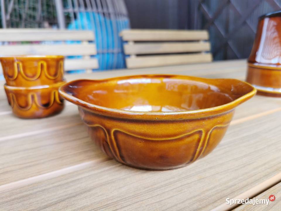 Porcelit Pruszków Prl Vintage Bulionówki dzbanek Piastów