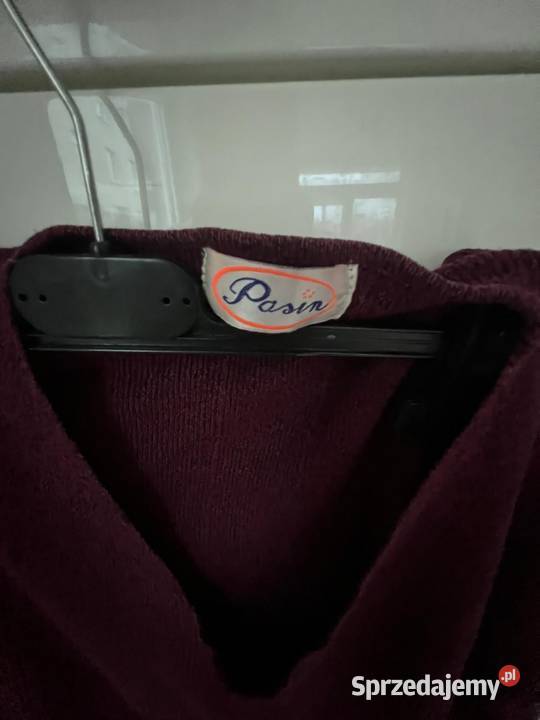 Uroczy bordowy sweterek Pasin ML Gdańsk