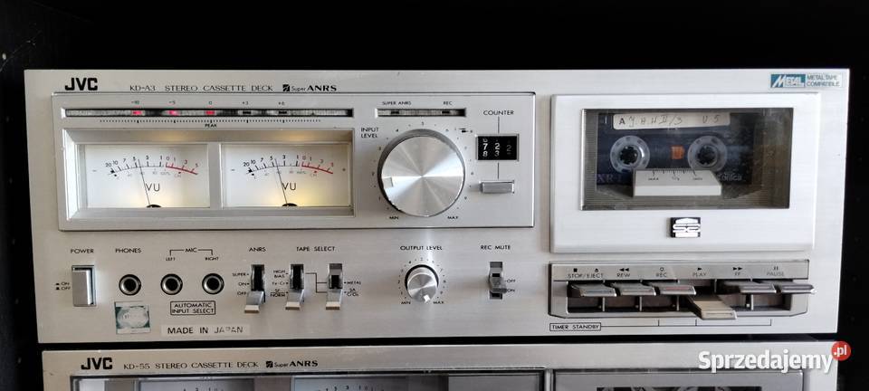 Magnetofon deck vintage JVC KDA3 sprawny
