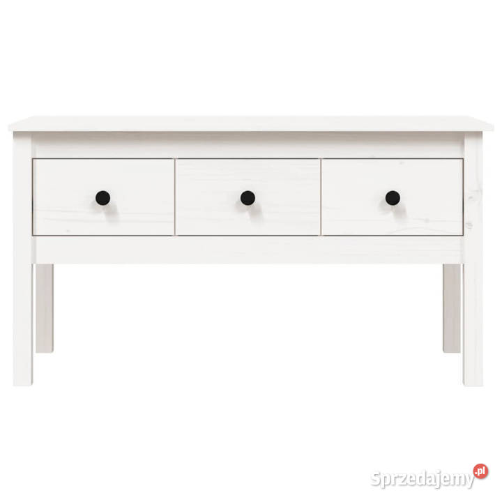 Stolik kawowy biały 102x49x55 lite drewno mazowieckie sprzedam