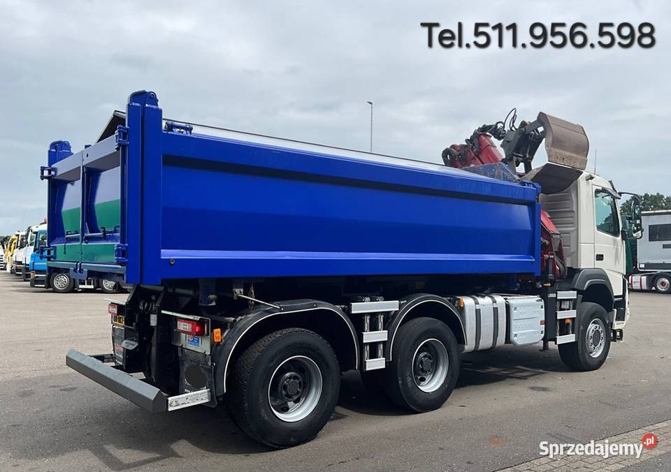 Wywrotka 6x6 bordmatic z dzwigiem Volvo FM automatyczna Warszawa
