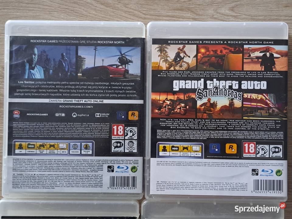 Gry na 3 GTA San Andreas GTA V Fifa 11 17 Gran Radom