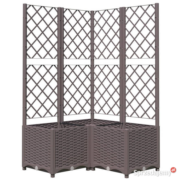 Donica ogrodowa z kratką brązowa 80x80x136 PP mazowieckie Warszawa