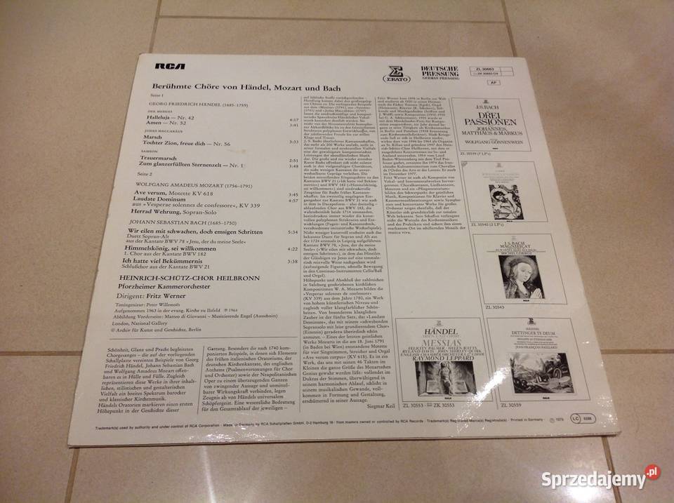 Płyta Winylowa HALLELUJA MOZART BACH lubuskie Nowa Sól