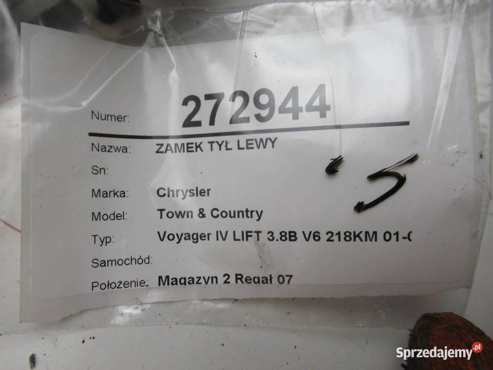 ZAMEK TYŁ LEWY CHRYSLER VOYAGER IV Van minibus sprzedam