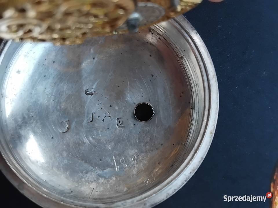 J Miller Srebrny zegarek kieszonkowy 1760 wielkopolskie Wagowo