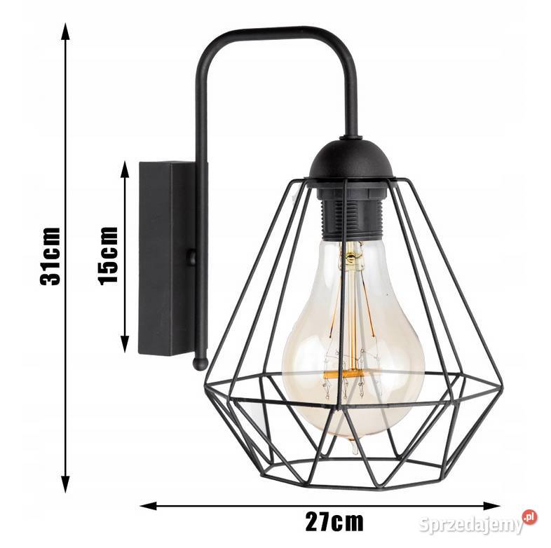 Kinkiet Lampa ścienna LOFT Retro czarna Polska Choroszcz