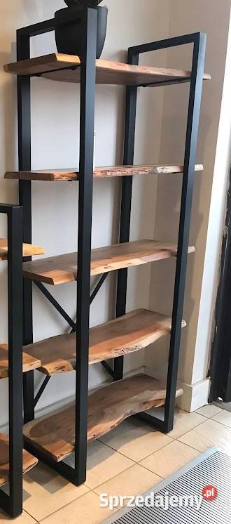 Regał NA WYMIAR na książki DĘBOWY oflis loft Bartoszyce
