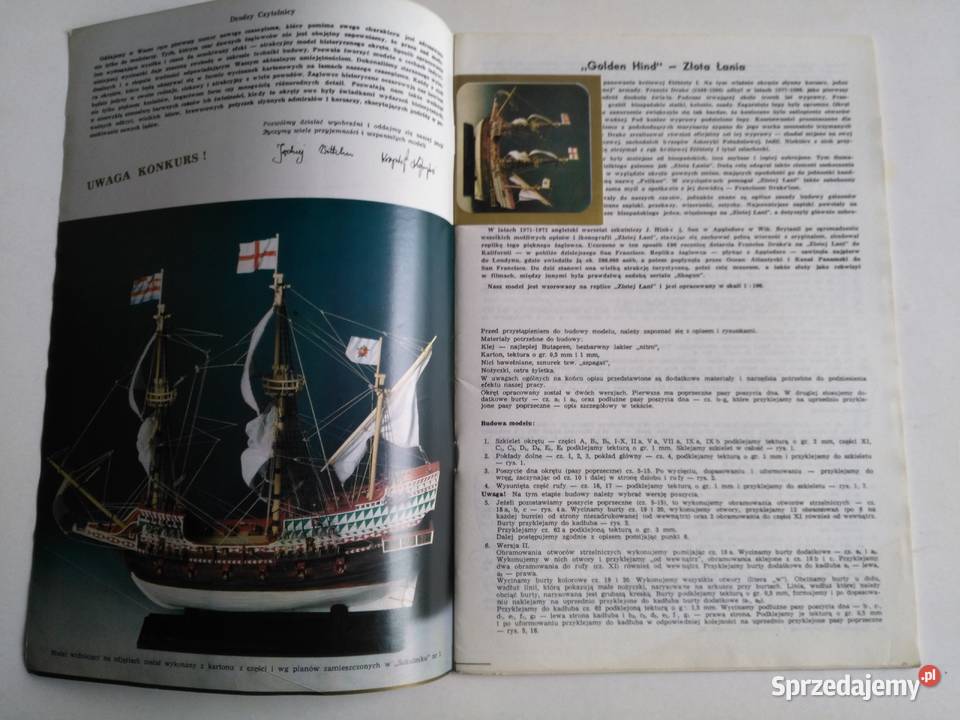 Model kartonowy Szkutnik Statek Golden Hind śląskie Dąbrowa Górnicza