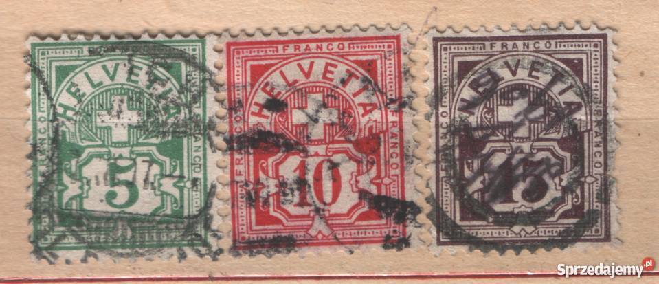 Zn Szwajcaria Mi 53 4 7 kas 1882 Gliwice