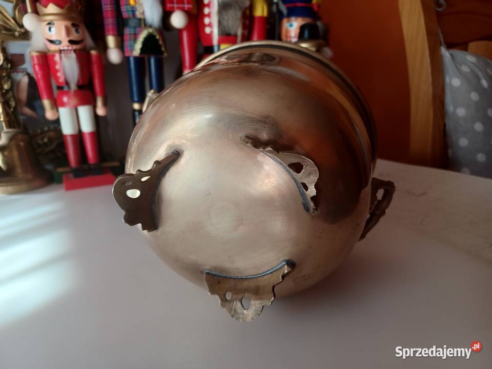 Duża mosiężna donica wielkopolskie Poznań sprzedam