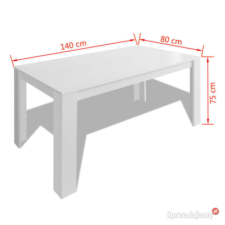 Stół jadalniany 140x80x75 biały WM243056 sprzedam