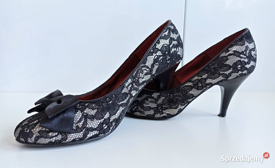 Szpilki czółenka koronka Graceland 36 24cm śląskie Katowice